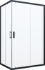 Душевой уголок Vegas Glass ZA-F Novo 100*80 02М 01 профиль черный матовый, стекло прозрачное фото в интернет-магазине «Wasser-Haus.ru»
