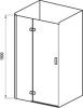 Душевая дверь в нишу Ravak SMSD2-100 B L Transparent, профиль хром фото в интернет-магазине «Wasser-Haus.ru»