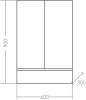 Шкаф СаНта Марс 60, белый, янтарный фото в интернет-магазине «Wasser-Haus.ru»