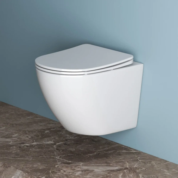 Комплект Унитаз подвесной BelBagno Uno + Инсталляция Geberit Duofix Delta 458.163.21.1 с кнопкой смыва, хром фото в интернет-магазине «Wasser-Haus.ru»