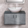 Мебель для ванной Misty Грей 100 подвесная, бетон фото в интернет-магазине «Wasser-Haus.ru»