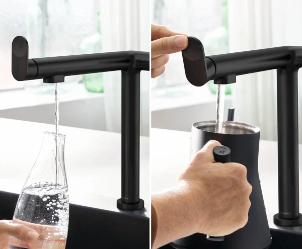 Смеситель для кухни Hansgrohe Aqittura M91 76804670 матовый черный фото в интернет-магазине «Wasser-Haus.ru»