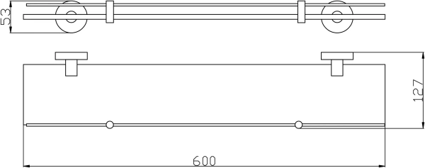 Полка Rav Slezak Colorado COA0900/60 хром, 60 см фото в интернет-магазине «Wasser-Haus.ru»