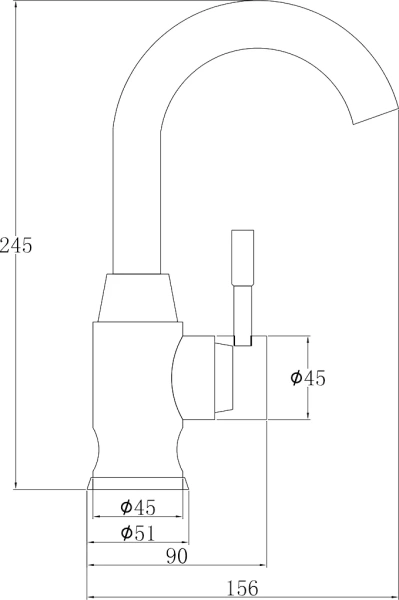 Смеситель для кухни Steel Hammer Inox SH 6166 INOX фото в интернет-магазине «Wasser-Haus.ru»