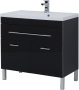 Мебель для ванной Aquanet Верона 90 черная, 1 ящик, 2 двери фото в интернет-магазине «Wasser-Haus.ru»