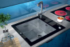 Мойка кухонная Zorg Inox Glass GL-6051-BLACK черное стекло фото в интернет-магазине «Wasser-Haus.ru»