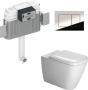 Комплект Унитаз приставной Duravit Happy D.2 2159090000 + Смывной бачок скрытого монтажа TECE TECEprofil Uni 2.0 9041308 + Крышка-сиденье с микролифтом + Кнопка смыва хром глянцевый фото в интернет-магазине «Wasser-Haus.ru»
