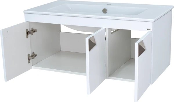 Мебель для ванной Misty Сахара 90 белая фото в интернет-магазине «Wasser-Haus.ru»
