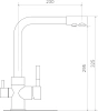 Комплект Мойка кухонная Polygran Gals 760 белый хлопок + Смеситель Высокий Дуо 660717 белый хлопок фото в интернет-магазине «Wasser-Haus.ru»