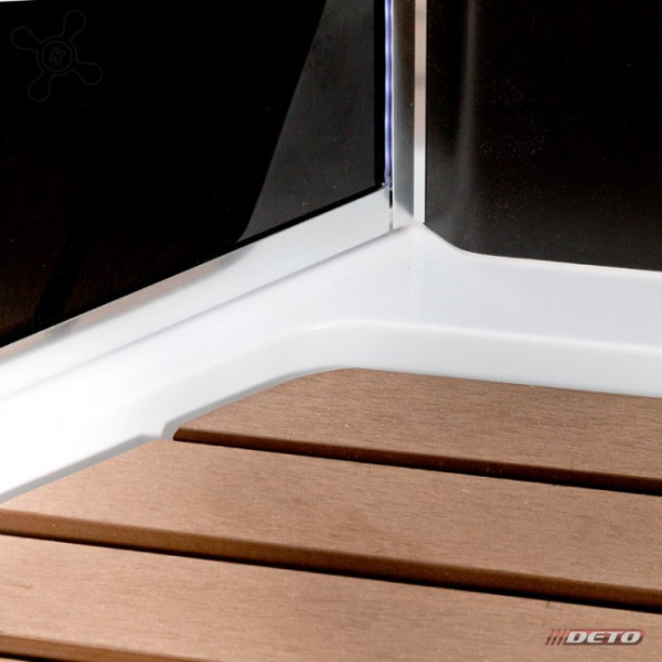 Душевая кабина Deto BМ1510 N LED с гм. BLACK 100x100x208 фото в интернет-магазине «Wasser-Haus.ru»