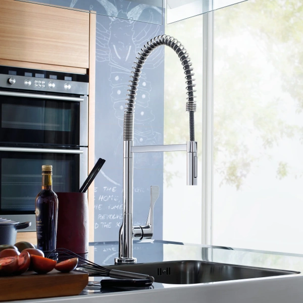Смеситель для кухни Axor Citterio Semi-Pro 39840000 хром, с гибким изливом фото в интернет-магазине «Wasser-Haus.ru»