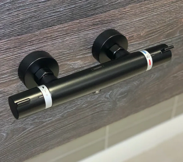 Термостатический смеситель Hansgrohe Ecostat Comfort 13116670 для душа, матовый черный фото в интернет-магазине «Wasser-Haus.ru»