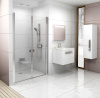 Душевая дверь в нишу Ravak CSDL2-120 Transparent, профиль блестящий фото в интернет-магазине «Wasser-Haus.ru»