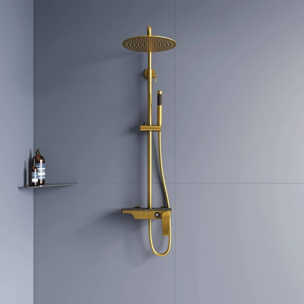 Душевая стойка RGW Shower Panels SP-33G матовое золото фото в интернет-магазине «Wasser-Haus.ru»
