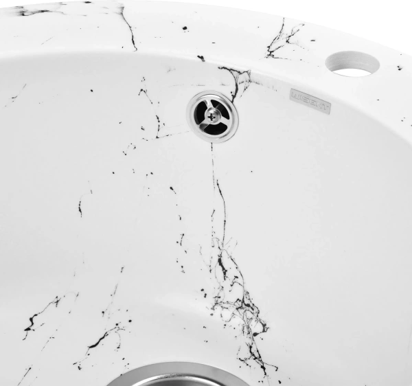 Мойка кухонная Wisent WA04-12 мрамор бело-черный фото в интернет-магазине «Wasser-Haus.ru»