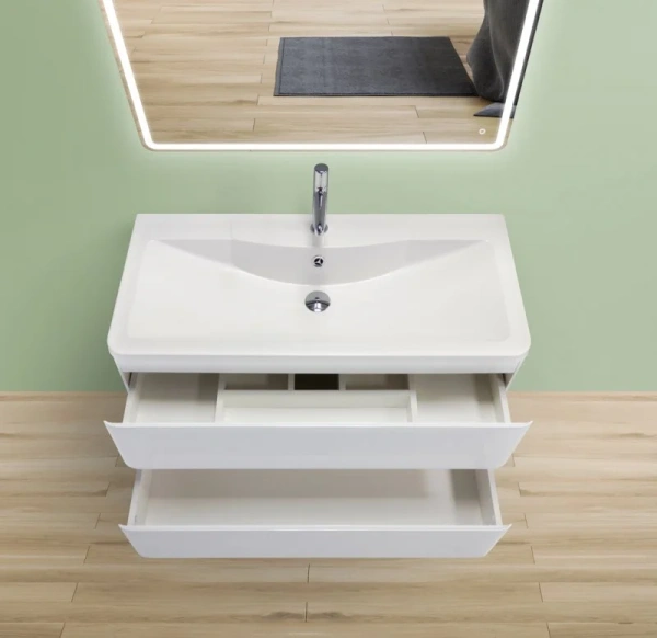 Мебель для ванной BelBagno Albano 100 подвесная, rovere nature grigio фото в интернет-магазине «Wasser-Haus.ru»