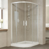 Душевой уголок Vegas Glass ZS-F 110*80 01 01 профиль белый, стекло прозрачное фото в интернет-магазине «Wasser-Haus.ru»