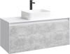 Мебель для ванной Aqwella 5 stars Mobi 120 белая, бетон светлый фото в интернет-магазине «Wasser-Haus.ru»