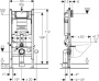 Комплект  Система инсталляции для унитазов Geberit Duofix Sigma 12 Plattenbau 111.362.00.5 + Кнопка смыва Geberit Sigma 01 115.770.21.5 хром + Крышка- фото в интернет-магазине «Wasser-Haus.ru»