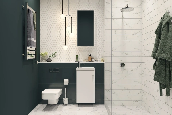 Тумба с раковиной Velvex Klaufs 40.1D белая фото в интернет-магазине «Wasser-Haus.ru»