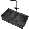 Комплект Мойка кухонная Zorg Inox PVD 78-2-51 R grafit + Смеситель Inox SZR-7039 BR/GRAFIT бронза графит фото в интернет-магазине «Wasser-Haus.ru»