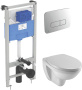 Комплект Унитаз подвесной Jacob Delafon Patio EDV102-00 + Крышка-сиденье + Инсталляция Ideal Standard ProSys 120P R027767 + Кнопка смыва хром фото в интернет-магазине «Wasser-Haus.ru»