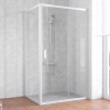 Душевой уголок Vegas Glass ZP+ZPV 110*90 01 01 профиль белый, стекло прозрачное фото в интернет-магазине «Wasser-Haus.ru»
