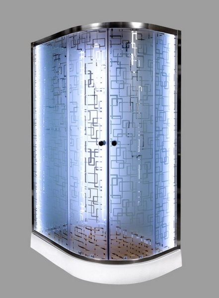 Душевая кабина DTO Em EM1512 L/R N LED 120 x 80 см, без крыши, с Led подсветкой фото в интернет-магазине «Wasser-Haus.ru»