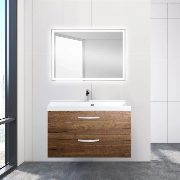 Тумба с раковиной BelBagno Aurora 80 rovere tabacco фото в интернет-магазине «Wasser-Haus.ru»