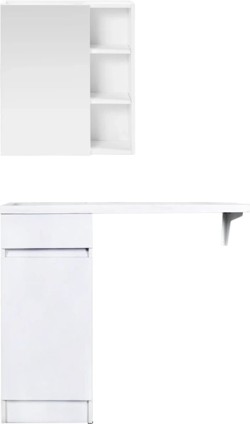 Тумба с раковиной Orange Sistema 100 L с бельевой корзиной, под стиральную машину фото в интернет-магазине «Wasser-Haus.ru»