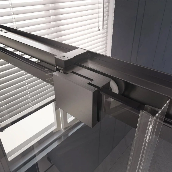 Душевой уголок Veconi Premium Trento PTC-SP-30GR 120x90, профиль брашированный графит, стекло прозрачное фото в интернет-магазине «Wasser-Haus.ru»