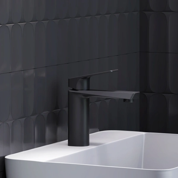 Смеситель для раковины Damixa Merkur 400210300 черный фото в интернет-магазине «Wasser-Haus.ru»