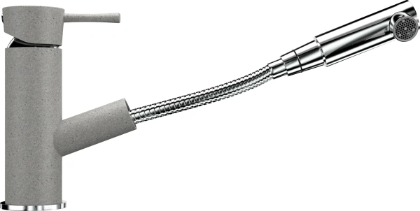 Комплект Мойка кухонная Ulgran U-400 -309 темно-серая + Смеситель U-009 -310 серый фото в интернет-магазине «Wasser-Haus.ru»