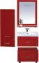 Мебель для ванной Misty Европа 60 красная эмаль фото в интернет-магазине «Wasser-Haus.ru»