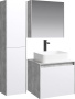Мебель для ванной Aqwella 5 stars Mobi 60 бетон светлый, белая фото в интернет-магазине «Wasser-Haus.ru»