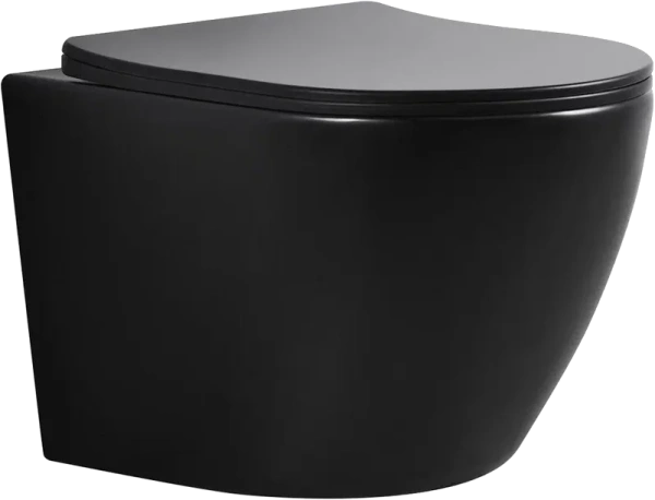 Комплект Унитаз подвесной BOND Oval F01-108 безободковый, с микролифтом, черный + Инсталляция TECE Now 9400414 4 в 1 с кнопкой смыва фото в интернет-магазине «Wasser-Haus.ru»