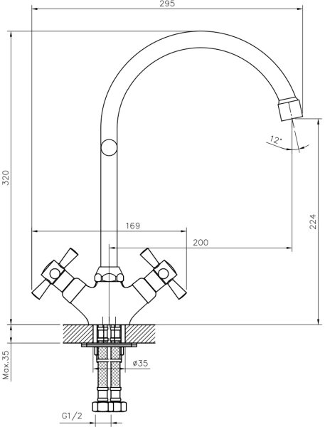 Смеситель для кухни Decoroom SO51 SO51028-Blue фото в интернет-магазине «Wasser-Haus.ru»
