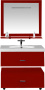 Мебель для ванной Misty Европа 90 красная эмаль фото в интернет-магазине «Wasser-Haus.ru»