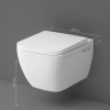 Унитаз подвесной AM.PM Gem C901701SC безободковый, с микролифтом фото в интернет-магазине «Wasser-Haus.ru»