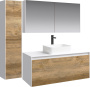 Мебель для ванной Aqwella 5 stars Mobi 120 белая, дуб балтийский фото в интернет-магазине «Wasser-Haus.ru»