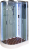 Душевая кабина DETO A102RLED+GMKN с средним поддоном фото в интернет-магазине «Wasser-Haus.ru»