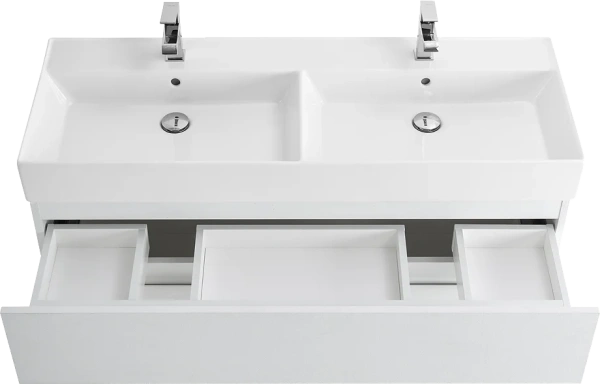 Мебель для ванной Cezares Molveno 46 120 bianco ghiaccio, с раковиной Cezares CZR-MIL-120-2-LVB фото в интернет-магазине «Wasser-Haus.ru»