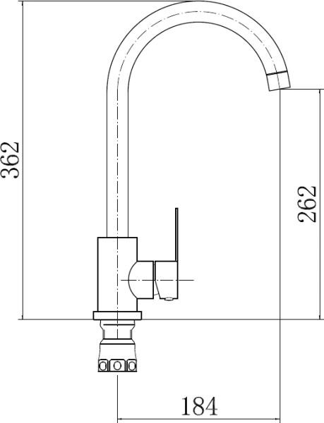Смеситель для кухни Plstart PL4002 хром фото в интернет-магазине «Wasser-Haus.ru»