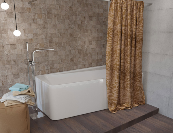 Штора для ванной Aima Design У37612 200x240, двойная, бежевая фото в интернет-магазине «Wasser-Haus.ru»
