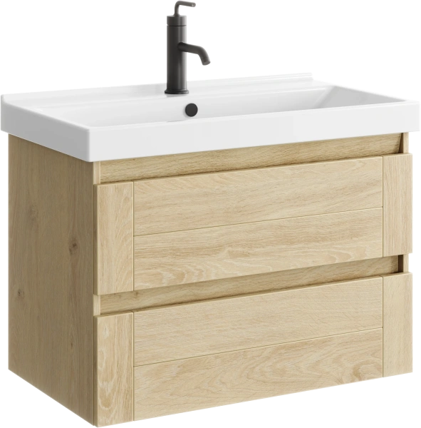 Тумба с раковиной Aqwella Astrid 80 дуб давос фото в интернет-магазине «Wasser-Haus.ru»
