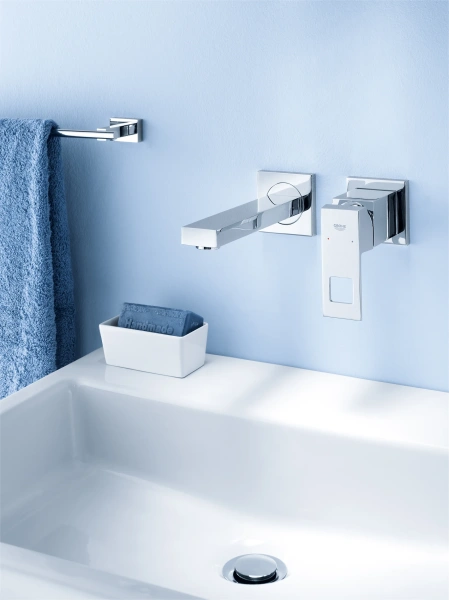 Смеситель для раковины Grohe Eurocube 19895000 С ВНУТРЕННЕЙ ЧАСТЬЮ фото в интернет-магазине «Wasser-Haus.ru»