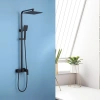 Душевая стойка Abber Daheim AF8220B черная матовая фото в интернет-магазине «Wasser-Haus.ru»