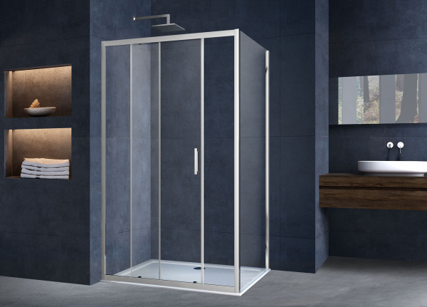 Душевой уголок Vincea Alpha VSR-3AL9011CL 110х90 см, профиль хром фото в интернет-магазине «Wasser-Haus.ru»