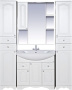 Мебель для ванной Misty Валерия 85 белая фактурная фото в интернет-магазине «Wasser-Haus.ru»