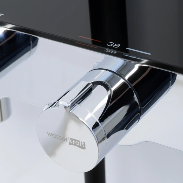 Душевая стойка Wasserkraft Abens 2000 A114.255.130.CB Thermo, с термостатом, черная фото в интернет-магазине «Wasser-Haus.ru»